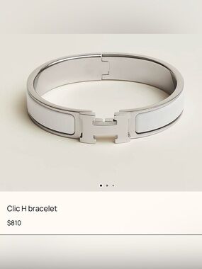 Hermes white Clic H bracelet